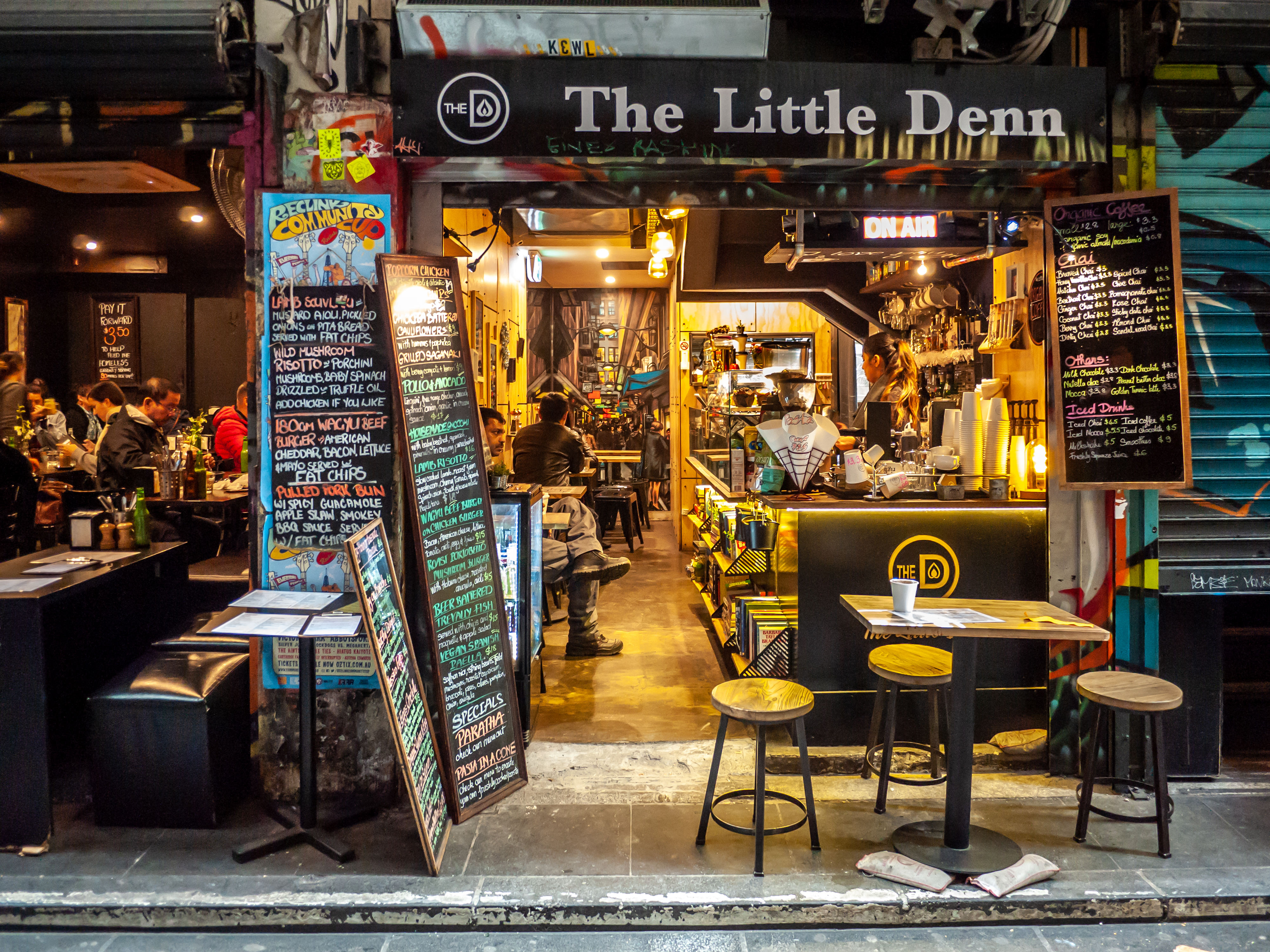 google maps street view tour The Little Denn cafe in Centre Place